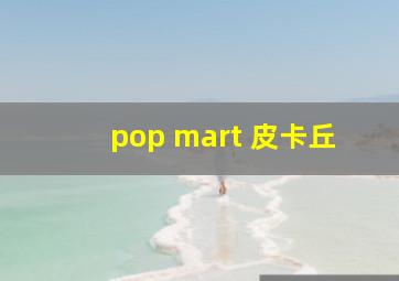 pop mart 皮卡丘